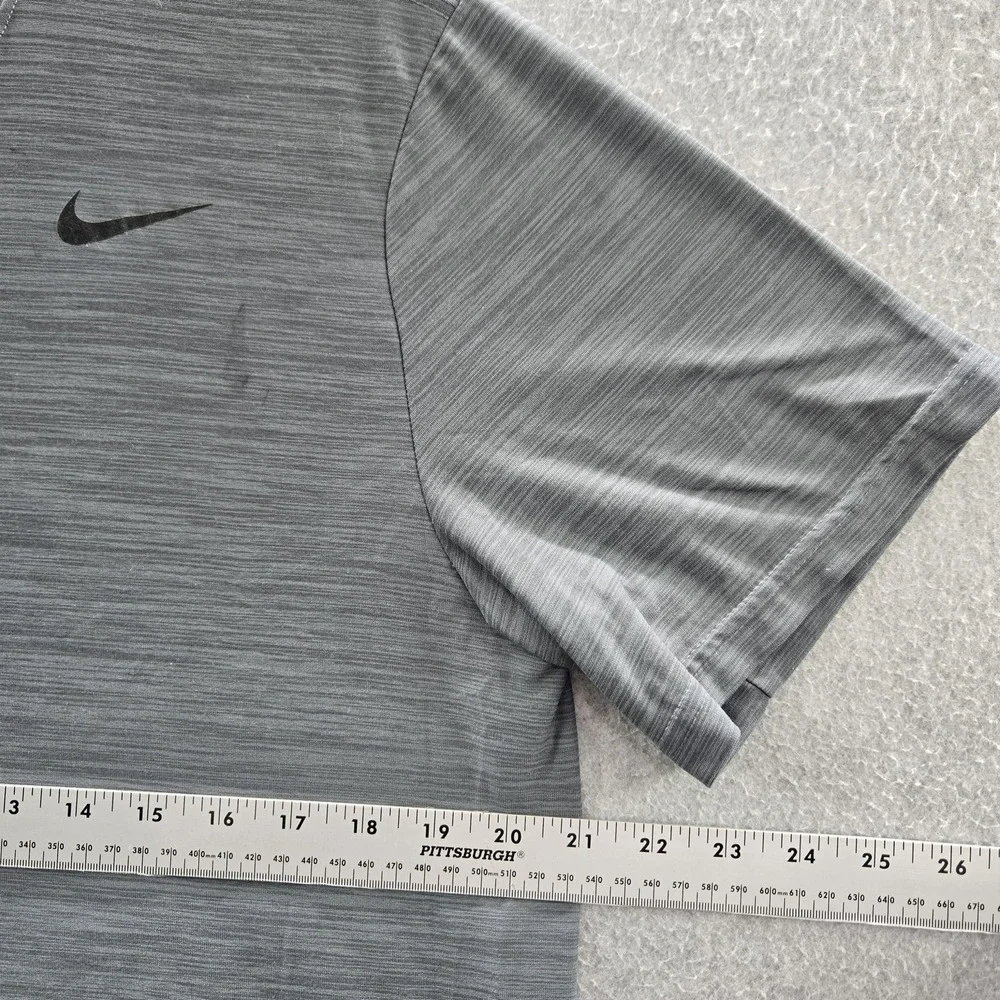 Nike Men Shirt L Blue Activewear Logo Short Sleeve‎